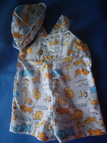 Dungarees and Sun Hat Set