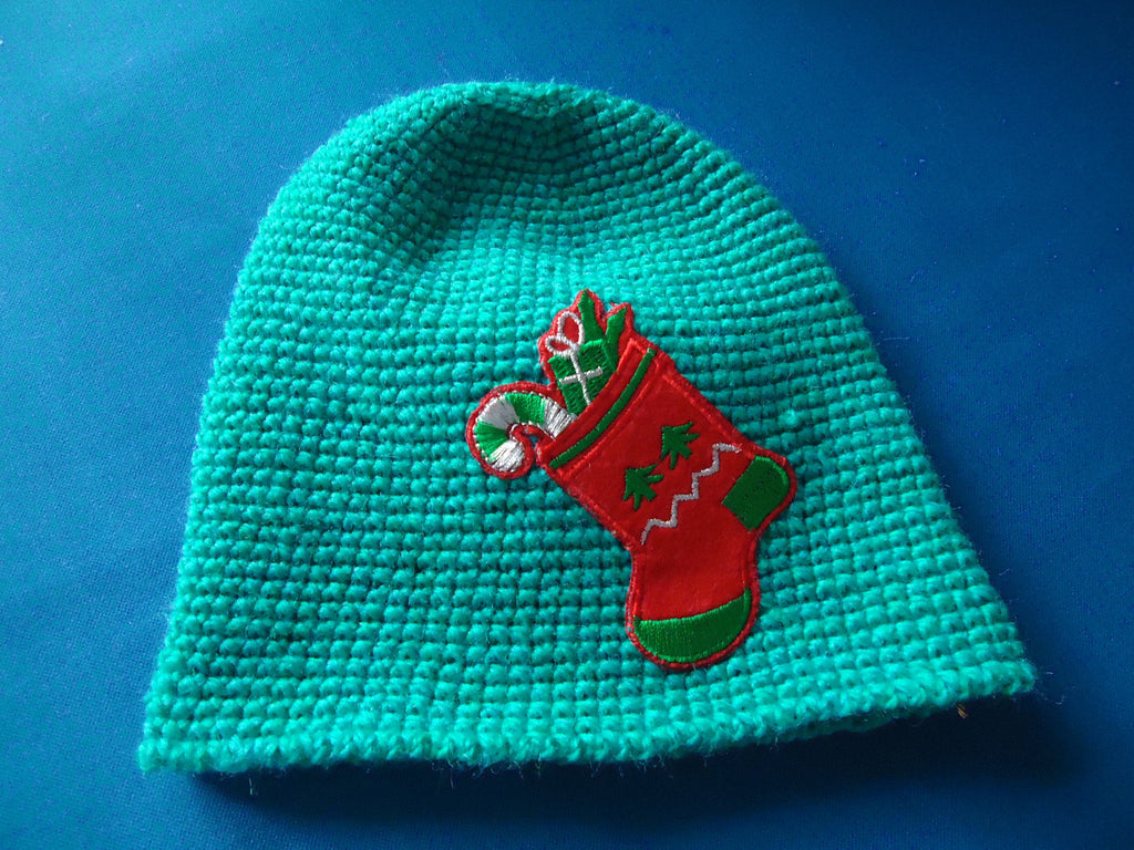 Christmas Stocking Crochet Beanie Hat