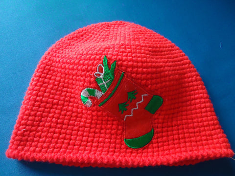 Christmas Stocking Crochet Beanie Hat