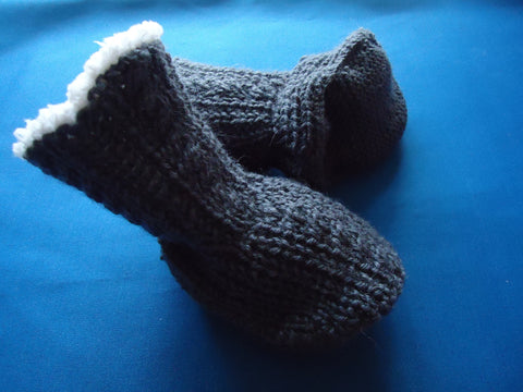 Cabled Ugg Boot Slippers