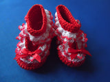 Christmas crochet party shoe