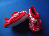Christmas crochet party shoe