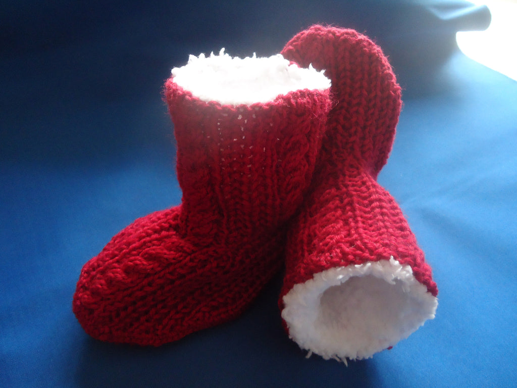 Cabled Ugg 'Boot' Slippers