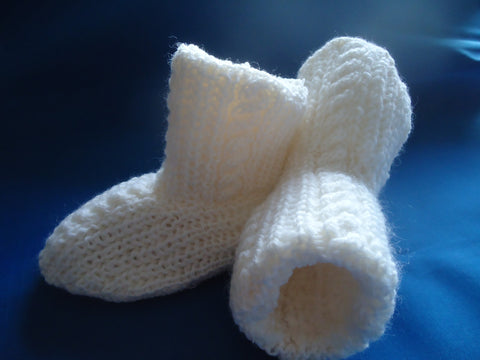 Cabled Ugg 'Boot' Slippers