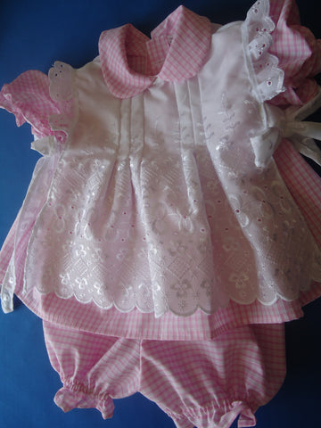 Gingham Dress and Pinafore Set