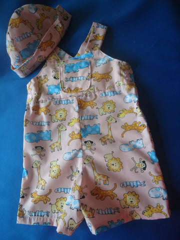 Dungarees and Sun Hat Set