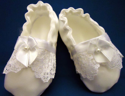 Grace Christening Slippers